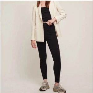 For Days Ribbed Organic Cotton Black Leggings